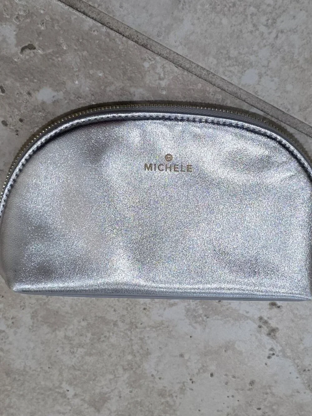 Michele Cosmetic Bag - Silver Metallic